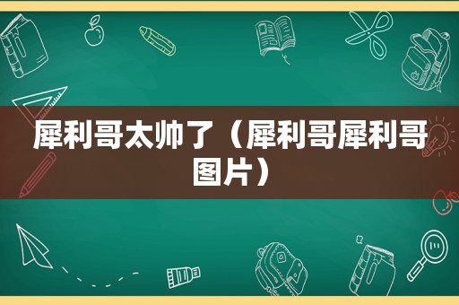 犀利哥太帅了（犀利哥犀利哥图片）