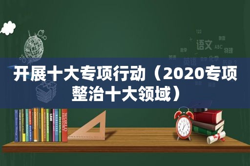 开展十大专项行动（2020专项整治十大领域）