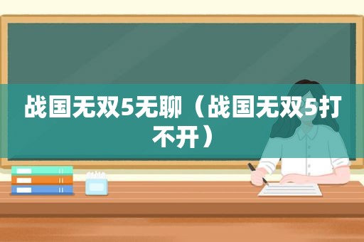 战国无双5无聊（战国无双5打不开）