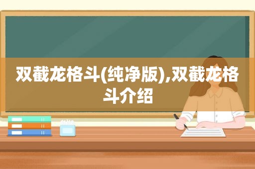 双截龙格斗(纯净版),双截龙格斗介绍