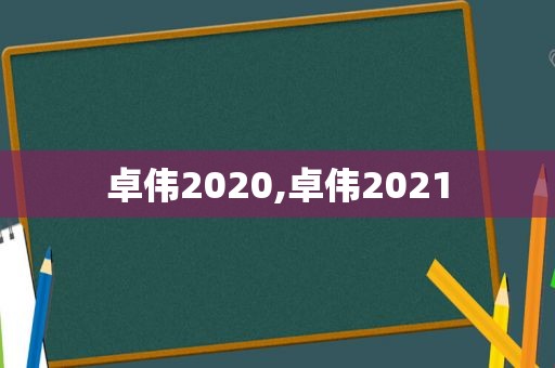 卓伟2020,卓伟2021