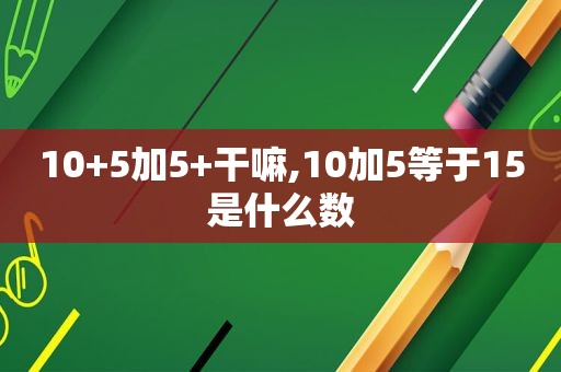 10+5加5+干嘛,10加5等于15是什么数