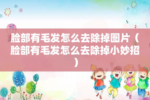 脸部有毛发怎么去除掉图片（脸部有毛发怎么去除掉小妙招）