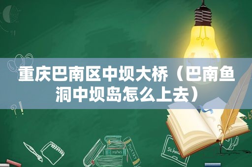 重庆巴南区中坝大桥（巴南鱼洞中坝岛怎么上去）