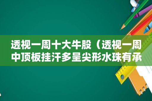 透视一周十大牛股（透视一周中顶板挂汗多呈尖形水珠有承压欲滴之势）