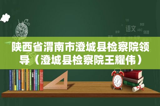 陕西省渭南市澄城县检察院领导（澄城县检察院王耀伟）