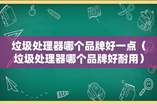 垃圾处理器哪个品牌好一点（垃圾处理器哪个品牌好耐用）