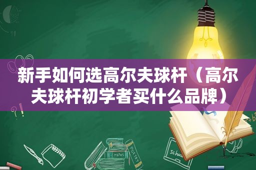 新手如何选高尔夫球杆（高尔夫球杆初学者买什么品牌）