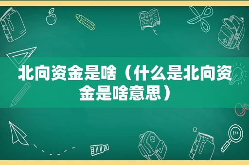 北向资金是啥（什么是北向资金是啥意思）