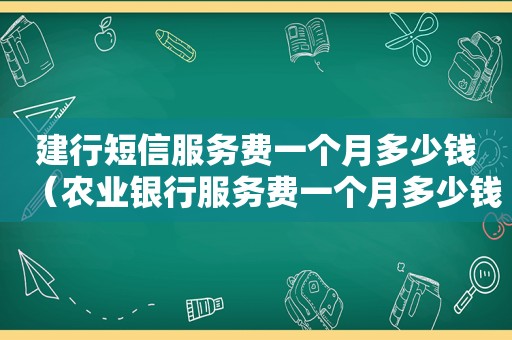 建行短信服务费一个月多少钱（农业银行服务费一个月多少钱）