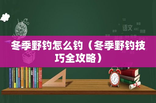 冬季野钓怎么钓（冬季野钓技巧全攻略）