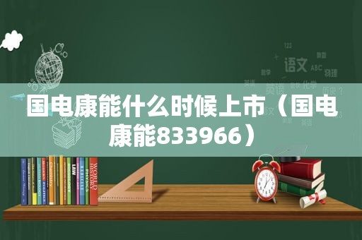 国电康能什么时候上市（国电康能833966）