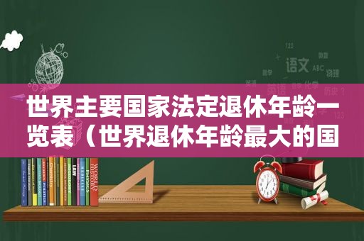 世界主要国家法定退休年龄一览表（世界退休年龄最大的国家）