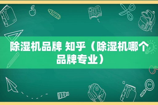 除湿机品牌 知乎（除湿机哪个品牌专业）