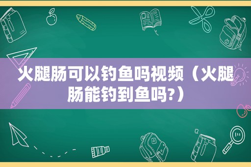 火腿肠可以钓鱼吗视频（火腿肠能钓到鱼吗?）