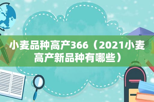 小麦品种高产366（2021小麦高产新品种有哪些）