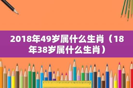 2018年49岁属什么生肖（18年38岁属什么生肖）