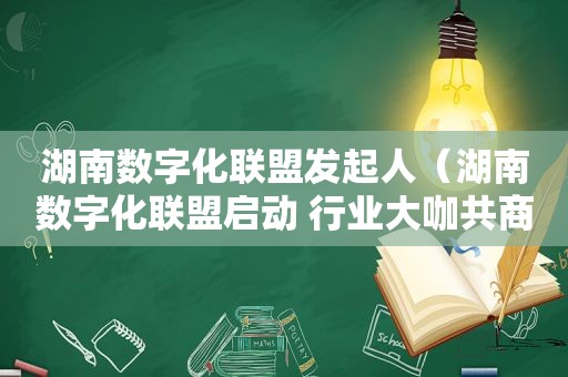 湖南数字化联盟发起人（湖南数字化联盟启动 行业大咖共商数字化转型）