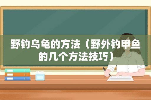 野钓乌龟的方法（野外钓甲鱼的几个方法技巧）