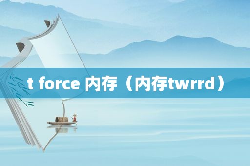 t force 内存（内存twrrd）