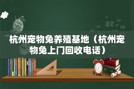 杭州宠物兔养殖基地（杭州宠物兔上门回收电话）