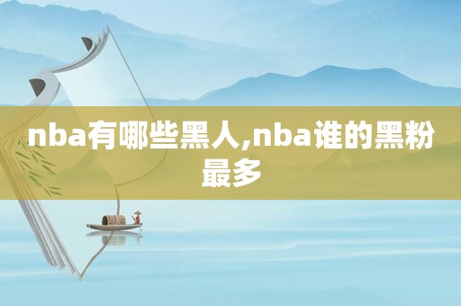 nba有哪些黑人,nba谁的黑粉最多