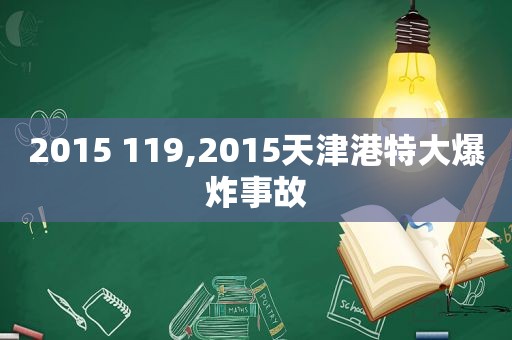 2015 119,2015天津港特大爆炸事故  第1张