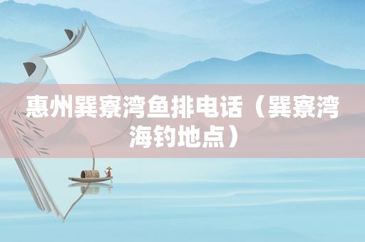 惠州巽寮湾鱼排电话（巽寮湾海钓地点）