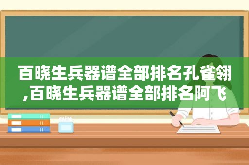 百晓生兵器谱全部排名孔雀翎,百晓生兵器谱全部排名阿飞