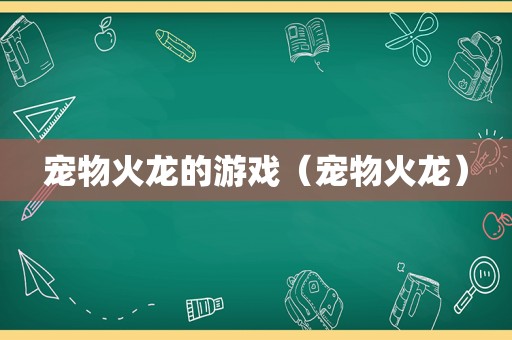 宠物火龙的游戏（宠物火龙）