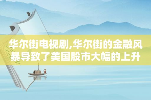 华尔街电视剧,华尔街的金融风暴导致了美国股市大幅的上升是对还是错