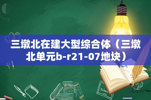 三墩北在建大型综合体（三墩北单元b-r21-07地块）