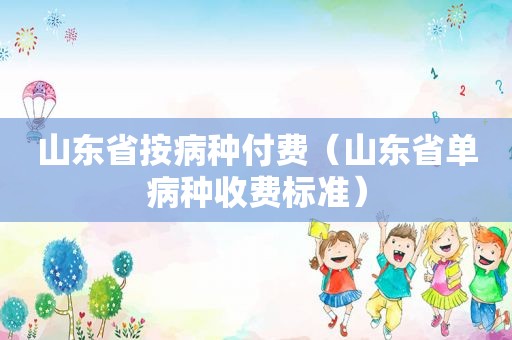 山东省按病种付费（山东省单病种收费标准）