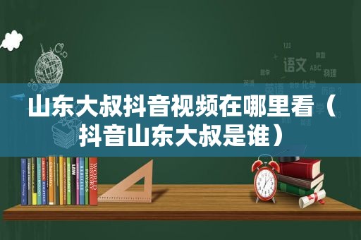 山东大叔抖音视频在哪里看（抖音山东大叔是谁）