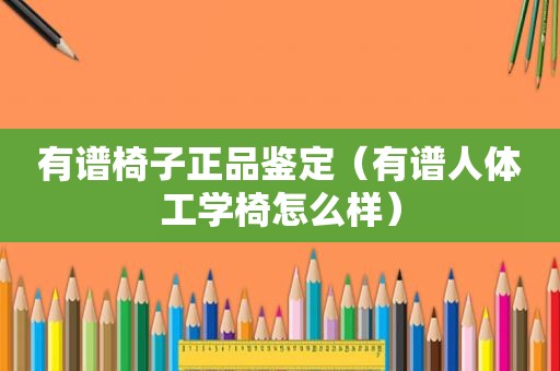 有谱椅子正品鉴定（有谱人体工学椅怎么样）