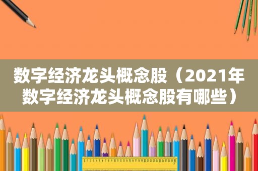 数字经济龙头概念股（2021年数字经济龙头概念股有哪些）