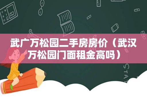 武广万松园二手房房价（武汉万松园门面租金高吗）