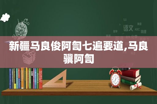 新疆马良俊阿訇七遍要道,马良骥阿訇