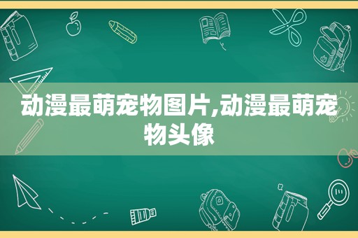 动漫最萌宠物图片,动漫最萌宠物头像