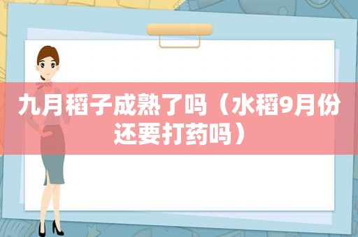 九月稻子成熟了吗（水稻9月份还要打药吗）