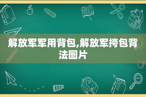  *** 军用背包, *** 挎包背法图片  第1张