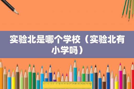 实验北是哪个学校（实验北有小学吗）  第1张