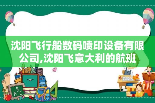 沈阳飞行船数码喷印设备有限公司,沈阳飞意大利的航班