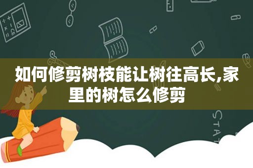 如何修剪树枝能让树往高长,家里的树怎么修剪