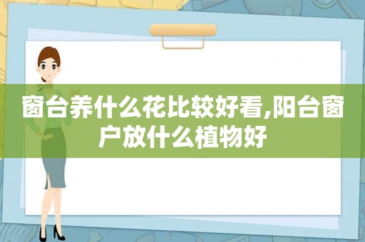 窗台养什么花比较好看,阳台窗户放什么植物好