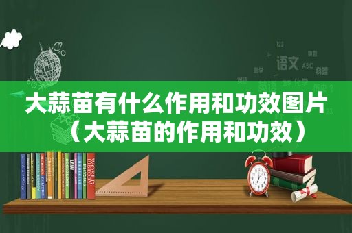 大蒜苗有什么作用和功效图片（大蒜苗的作用和功效）