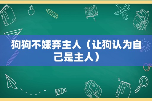 狗狗不嫌弃主人（让狗认为自己是主人）