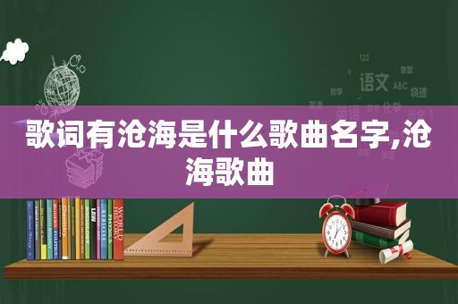 歌词有沧海是什么歌曲名字,沧海歌曲