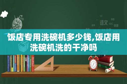 饭店专用洗碗机多少钱,饭店用洗碗机洗的干净吗