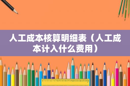 人工成本核算明细表（人工成本计入什么费用）